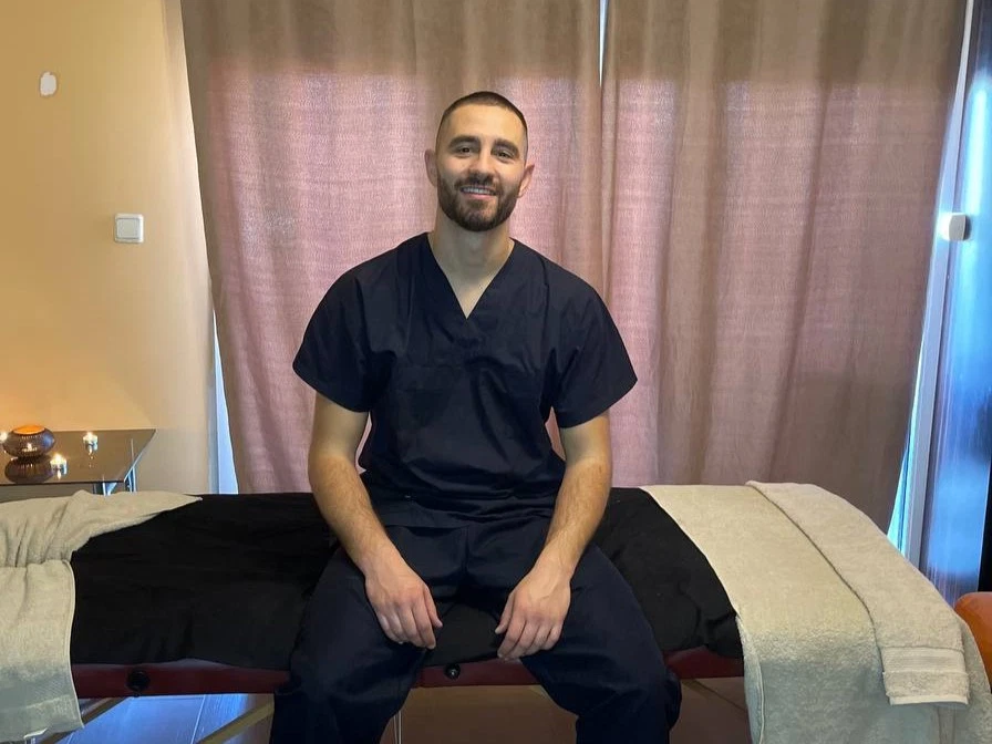 Lady on massage table